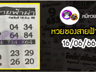 หวยซอง สายฟ้าผ่า 16/06/66