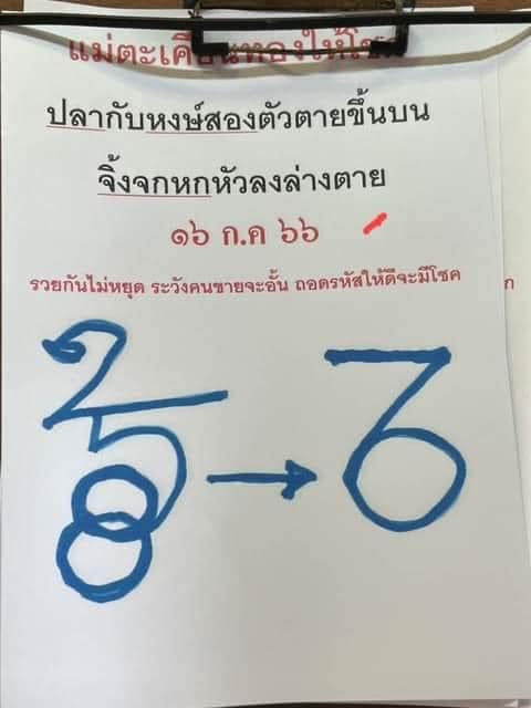 เลขเด็ดหวยเขียนมือ คอหวยตามหาทุกงวด 16/07/66