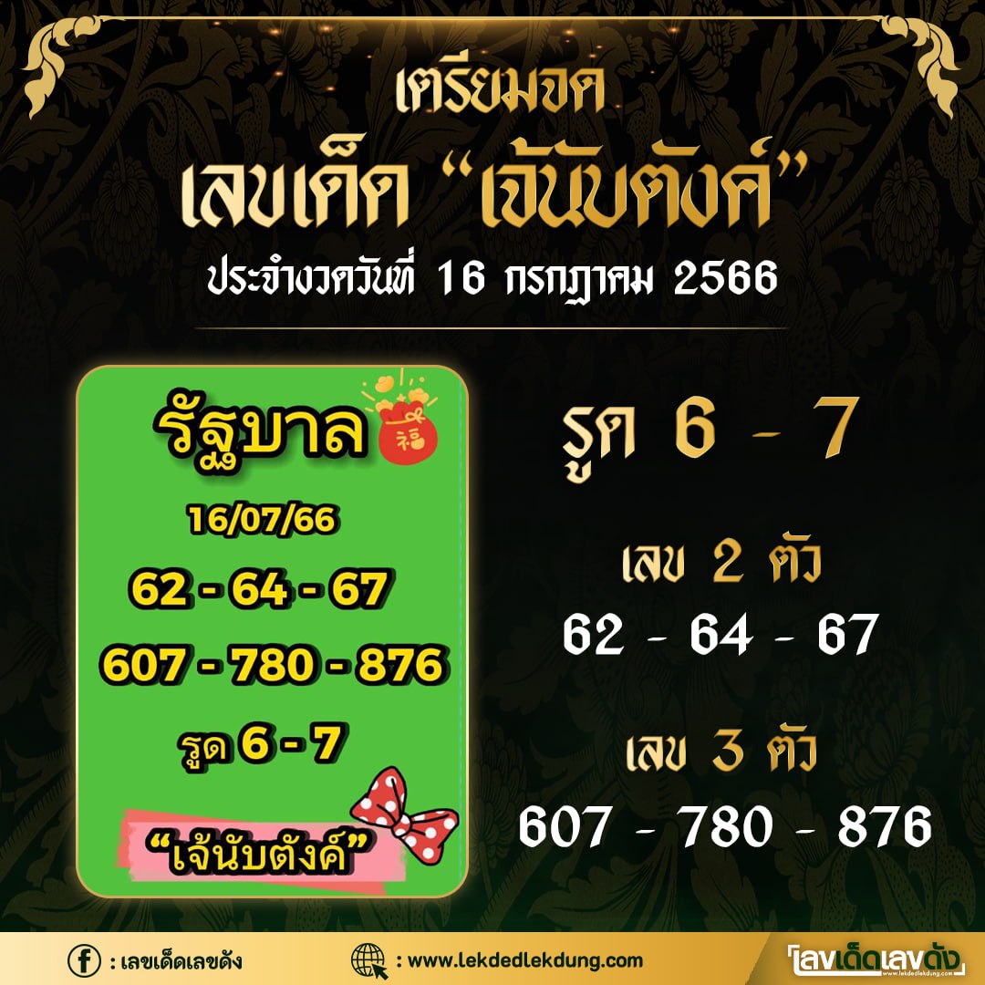 เลขเด็ดหวยเขียนมือ คอหวยตามหาทุกงวด 16/07/66