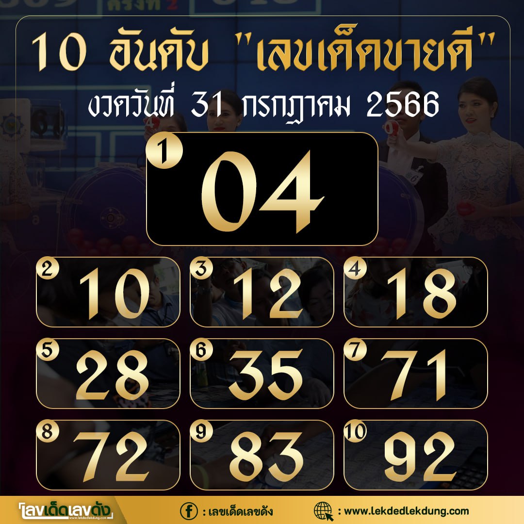 รวมทุกสำนัก 10 เลขดังคนแห่ซื้อเยอะ 31/07/66 เลขห้ามพลาดเด้อสู