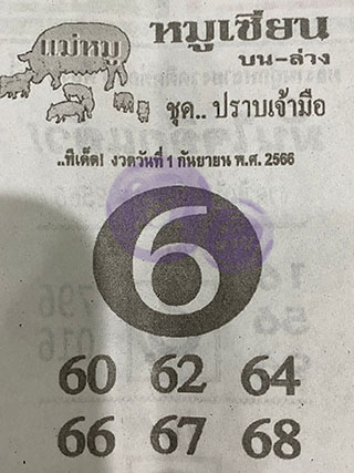 หวยซอง ลับล้วงลึก 01/09/66 สำหรับแฟนหวยลับล้วงลึก รวมข่าวหวยเด็ด หวยซองจากทั่วประเทศ ครบครัน ติดตามได้จากที่นี่ - หมีหวย.com หวยซอง