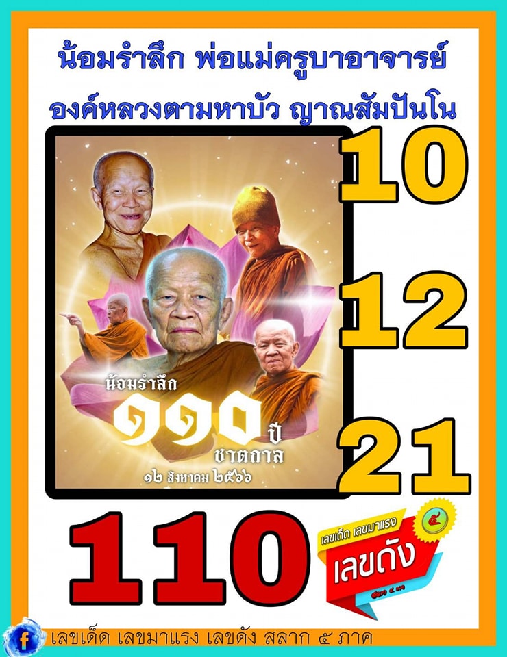 รวมเลขอาจารย์เกจิวัดดังทั่วประเทศที่ทุกคนรอคอย งวด 16/08/66