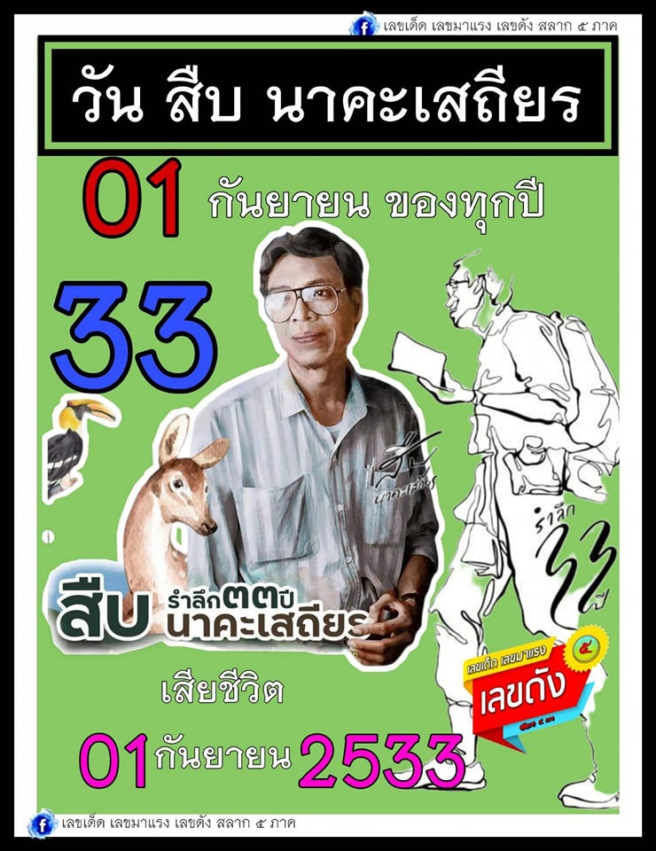 เลขเด็ดเลขดังวันสำคัญ งวดวันที่ 01 กันยายน 2567