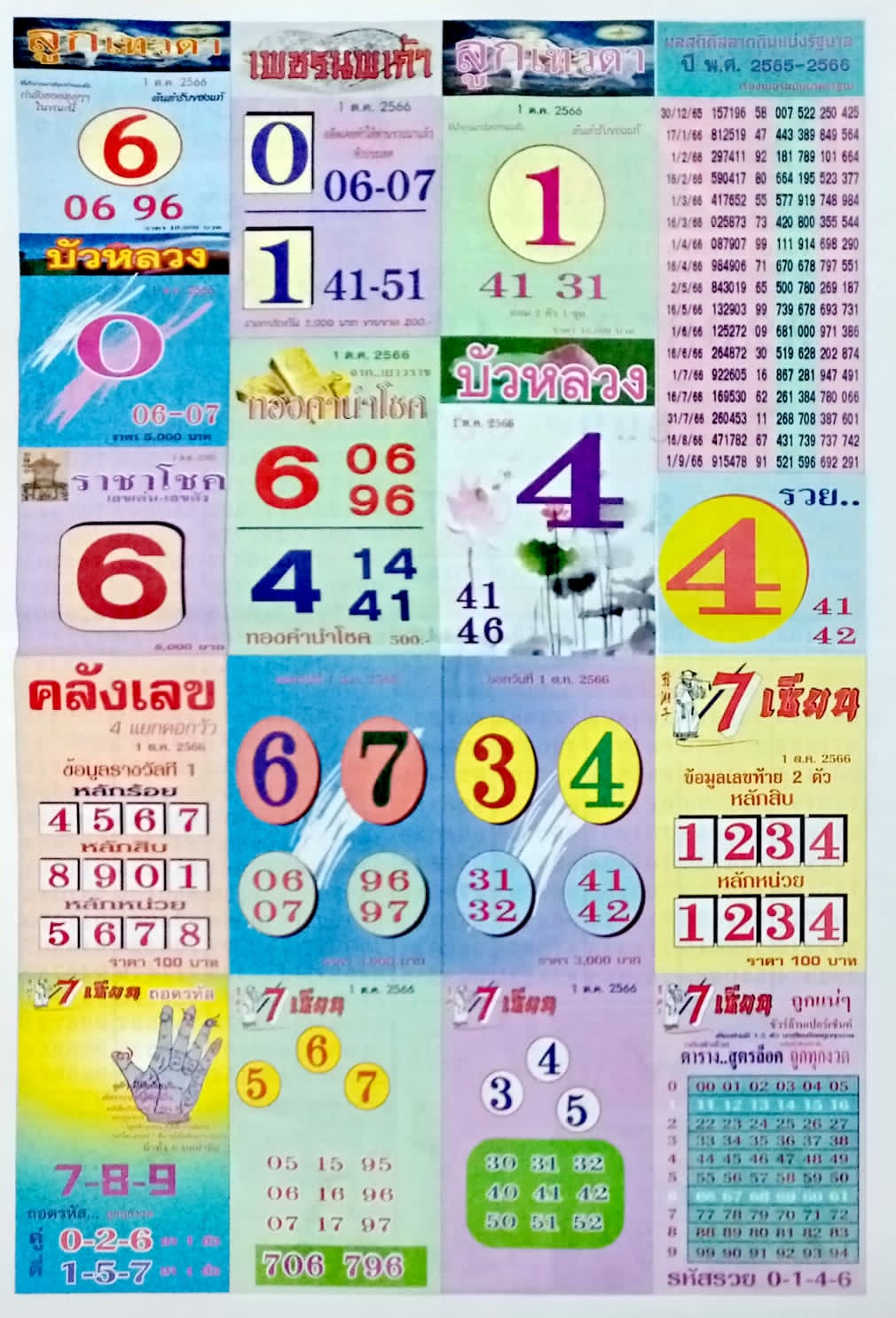 หวยซอง ใบ้เลขเด็ดดังแม่นทุกใบ งวด 01/10/66