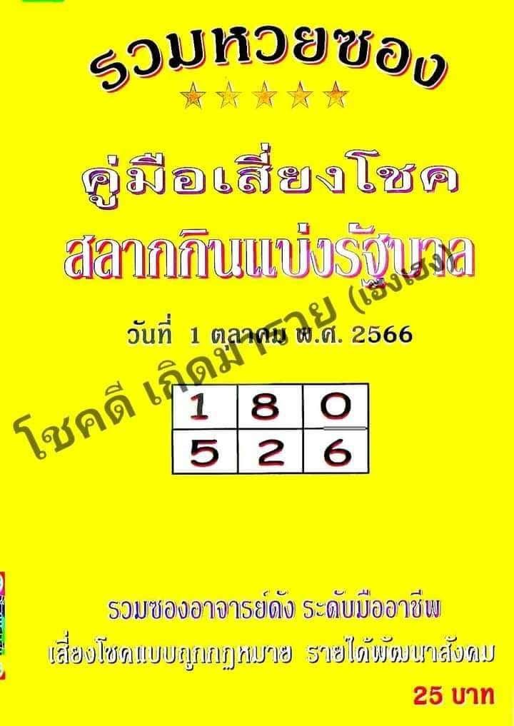 รวมเลขเด็ดหวยซองเด่นๆ แม่นๆ งวด 01/10/66