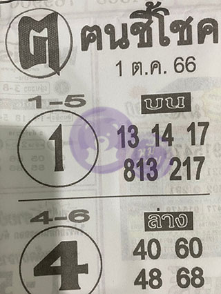 หวยซอง ฅนชี้โชค 01/10/66, หวยซอง ฅนชี้โชค 01-10-66, หวยซอง ฅนชี้โชค 01 ต.ค 66, หวยซอง ฅนชี้โชค, เลขเด็ดงวดนี้