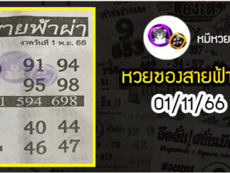 หวยซอง สายฟ้าผ่า 01/11/66