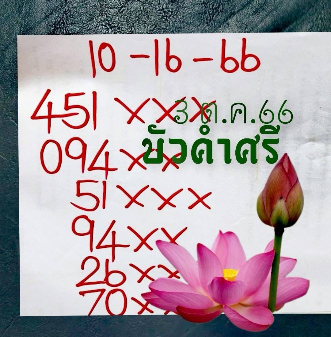 เลขเด็ดหวยเขียนมือ คอหวยตามหาทุกงวด 16/10/66