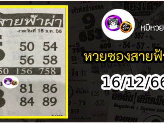 หวยซอง สายฟ้าผ่า 16/12/66