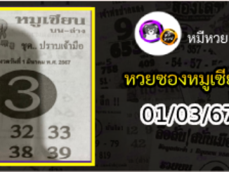 หวยซอง หมูเซียน 01/03/67