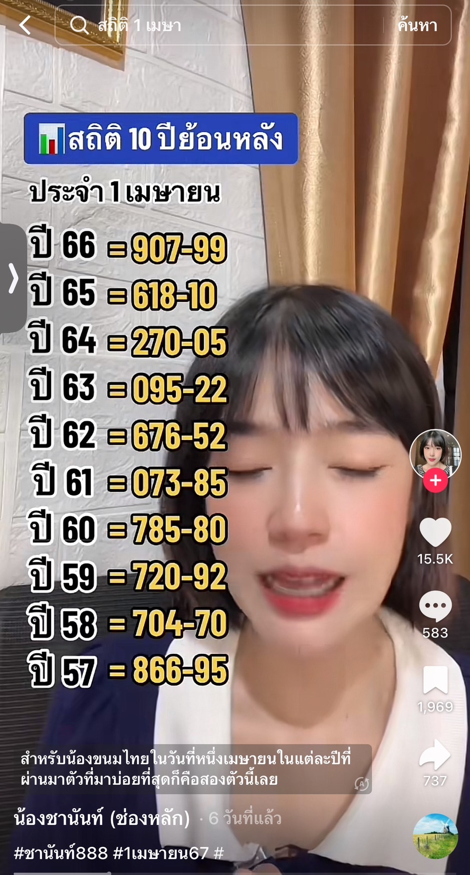 รวมเลขเด็ด TIKTOK ยอดวิวเยอะ 01/04/67 งวดนี้มาส่องต่อ