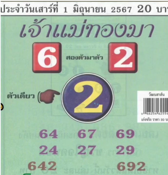 รวมเลขเด็ดหวยซองเด่นๆ แม่นๆ งวด 01/06/67