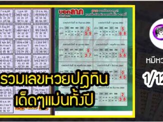 รวมเลขหวยปฎิทิน เด็ดๆแม่นทั้งปี 1/12/64