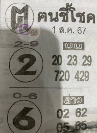 หวยซอง ฅนชี้โชค 01/08/67, หวยซอง ฅนชี้โชค 01-08-67, หวยซอง ฅนชี้โชค 01 ส.ค. 67, หวยซอง ฅนชี้โชค, เลขเด็ดงวดนี้