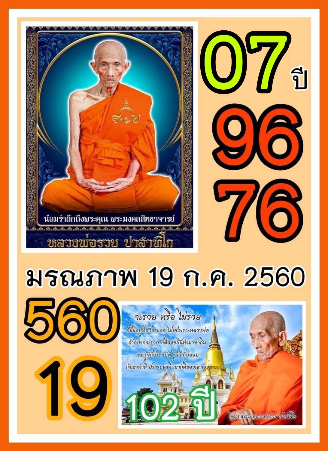 รวมเลขอาจารย์เกจิวัดดังทั่วประเทศที่ทุกคนรอคอย งวด 01/08/67