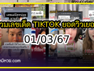 รวมเลขเด็ด TIKTOK ยอดวิวเยอะ 01/03/67 งวดนี้มาส่องต่อ