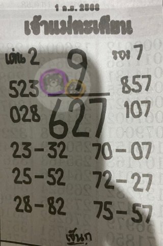หวยเจ้าแม่ตะเคียน 01/09/68 เลขเด็ดงวดนี้