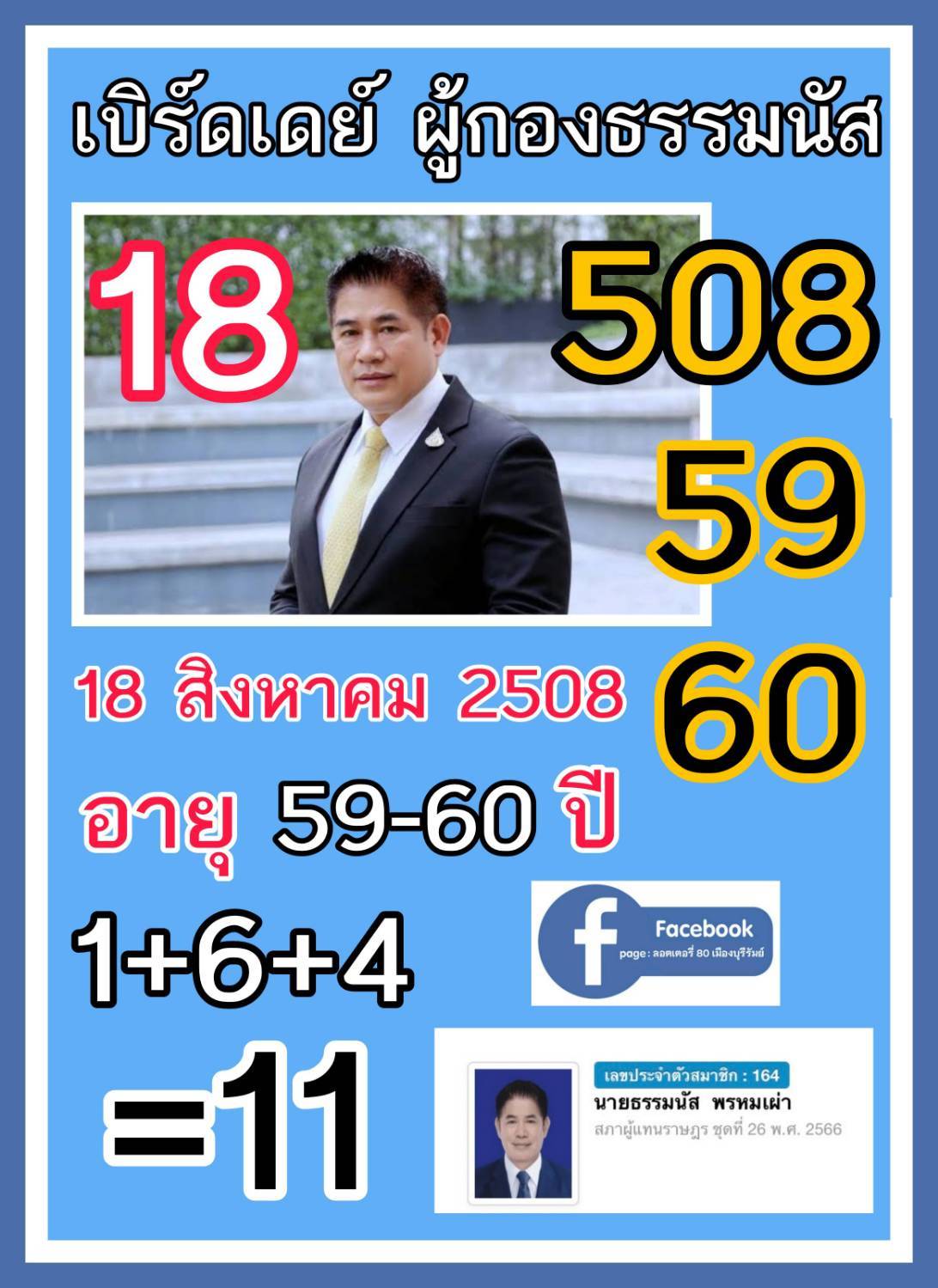 เลขเด็ดบุคคลการเมือง-รัฐบาล งวด 01/09/67