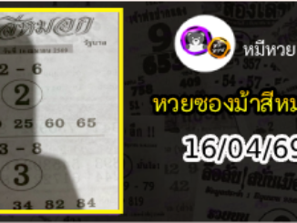 เลขเด็ดงวดนี้ม้าสีหมอก 16/04/69
