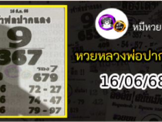 หวยเลขเด็ดหลวงพ่อปากแดง 16/06/68