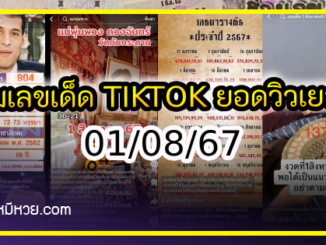 รวมเลขเด็ด TIKTOK ยอดวิวเยอะ 01/08/67 งวดนี้มาส่องต่อ