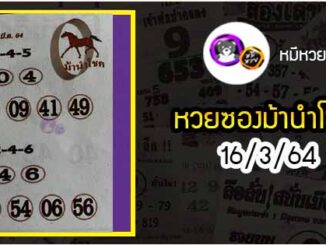 หวยซอง ม้านำโชค 16/3/64