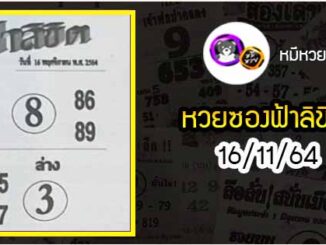 หวยซอง ฟ้าลิขิต 16/11/64