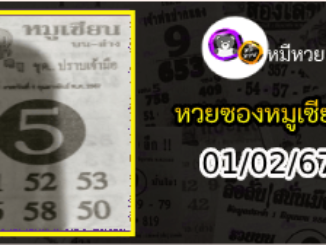 หวยซอง หมูเซียน 01/02/67