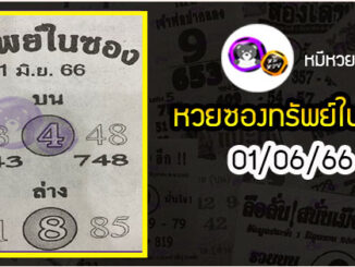 หวยซองทรัพย์ในซอง 01/06/66