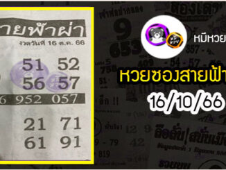 หวยซอง สายฟ้าผ่า 16/10/66