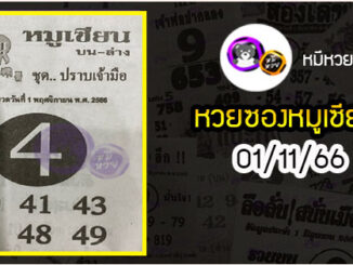 หวยซอง หมูเซียน 01/11/66