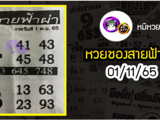 หวยซอง สายฟ้าผ่า 01/11/65