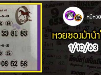 หวยซอง ม้านำโชค 1/10/63