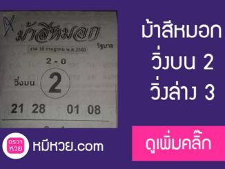 ม้าสีหมอก 16/7/60 ซองดังตามกันไหม!!