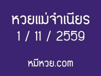 เลขเด็ดงวดนี้ หวยแม่จำเนียร 1 พฤศจิกายน 59 [สิบเลขเด็ดขายดี]