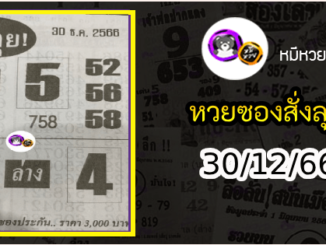 หวยซองสั่งลุย 30/12/66