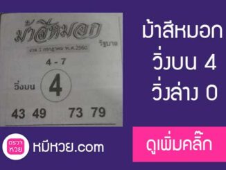 ม้าสีหมอก 1/7/60 ซองดังตามกันไหม!!