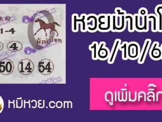 หวยซอง ม้านำโชค 16/10/62