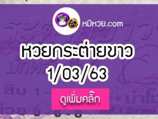 หวยซองกระต่ายขาว 1/03/63