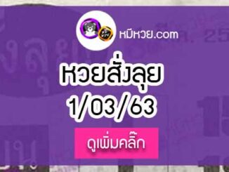 หวยซองสั่งลุย 1/03/63