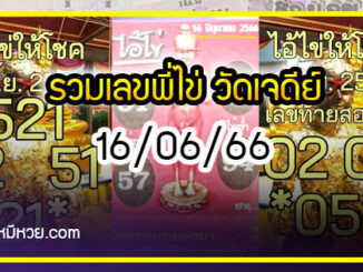 รวมเลขพี่ไข่ วัดเจดีย์ 16/06/66 เลขดังแม่นๆห้ามพลาด