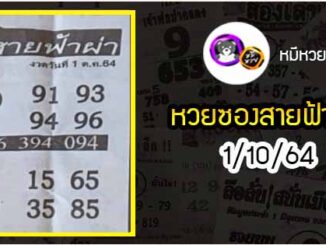 หวยซอง สายฟ้าผ่า 1/10/64