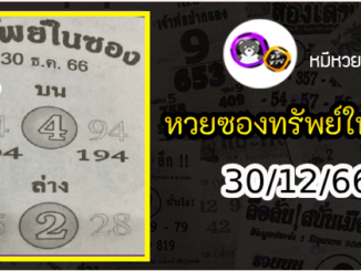 หวยซองทรัพย์ในซอง 30/12/66