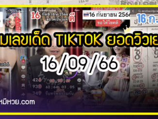 รวมเลขเด็ด TIKTOK ยอดวิวเยอะ 16/09/66 งวดนี้มาส่องต่อ