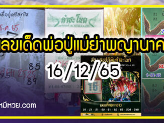 เลขเด็ดพ่อปู่แม่ย่าพญานาค-คำชะโนด งวด 16/12/65