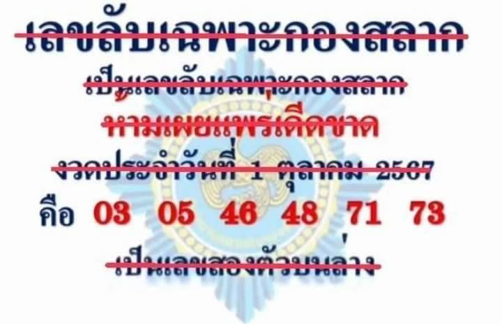 เลขเด็ดหวยเขียนมือ คอหวยตามหาทุกงวด 01/10/67