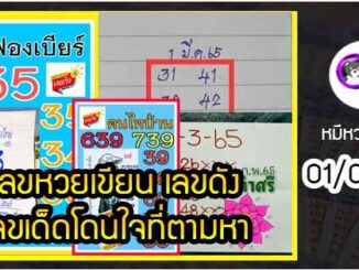 เลขหวยเขียน เลขดังเลขเด็ดโดนใจที่ตามหา งวด 01/03/65