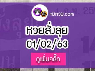 หวยซองสั่งลุย 1/02/63