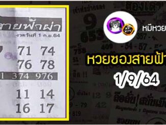 หวยซอง สายฟ้าผ่า 1/9/64