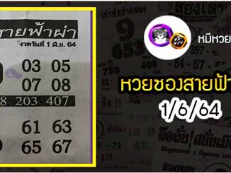 หวยซอง สายฟ้าผ่า 1/6/64